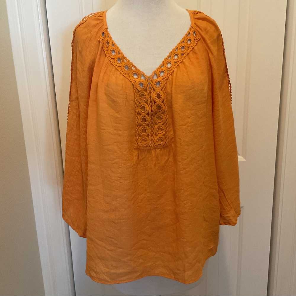 Zac & Rachel Orange Top Size L